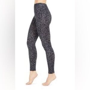 Spanx Leggings Womens Small Gray Indigo Leopard Look At Me Now Seamless Stretch